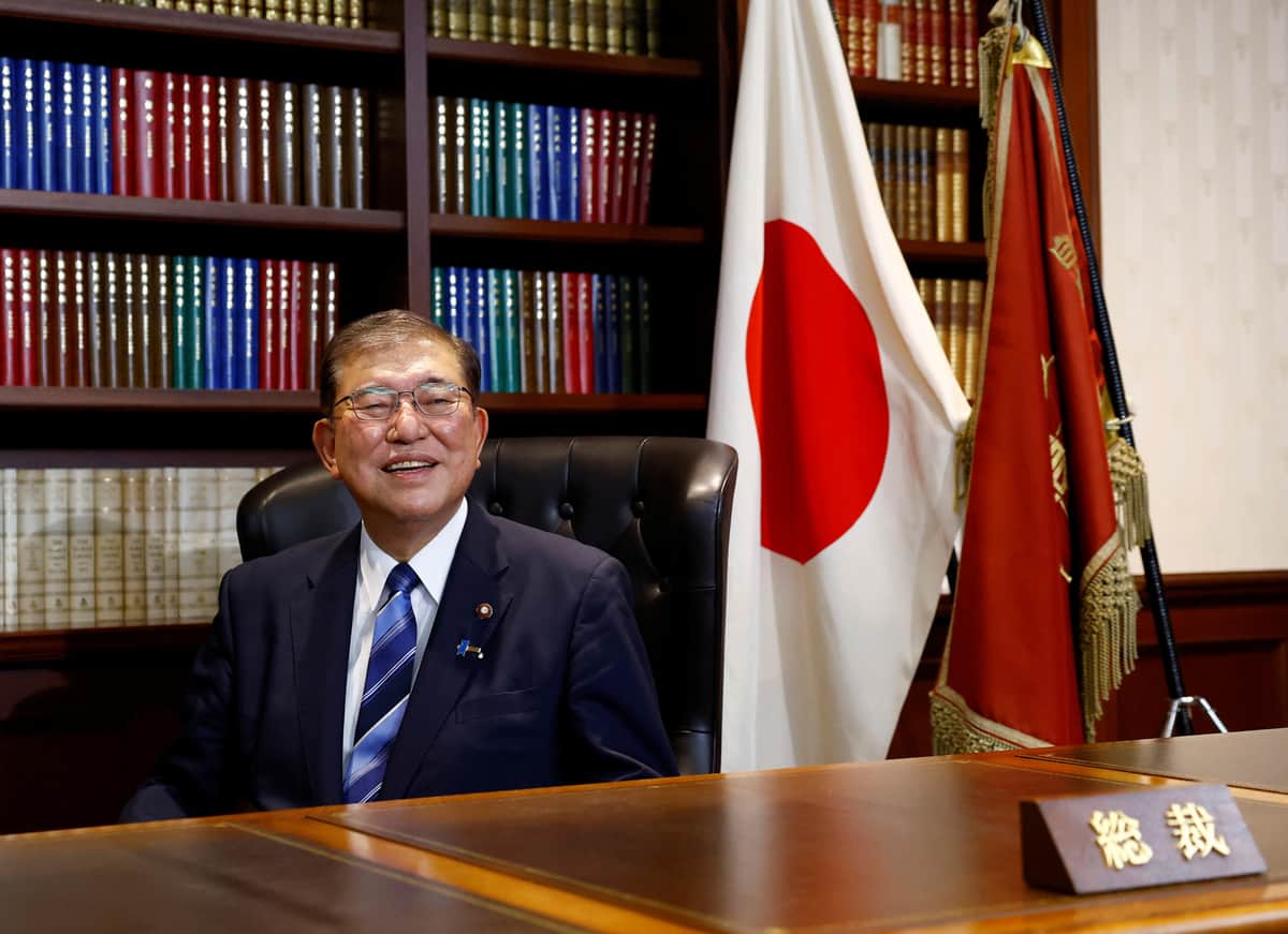 自民党新総裁に選出された石破茂氏（写真：代表撮影/ロイター/アフロ）