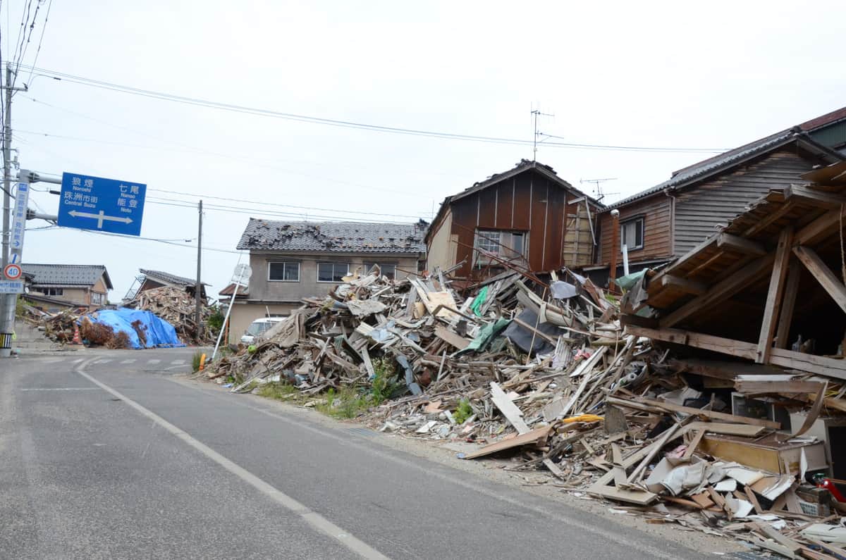 能登半島地震で大きな被害が出た石川県珠洲市の被災場所