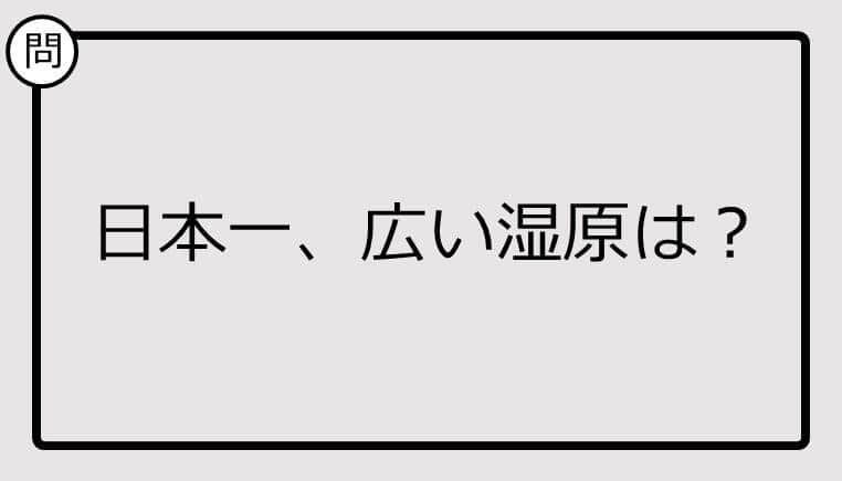 【日本一クイズ】日本一、広い湿原は？