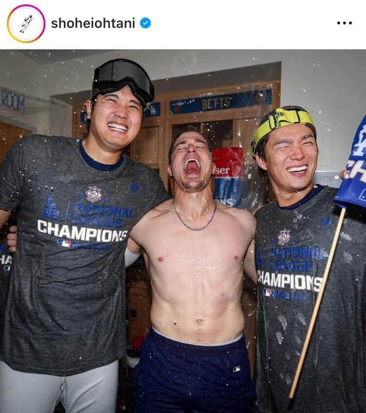 大谷翔平選手のインスタグラム（＠shoheiohtani）より