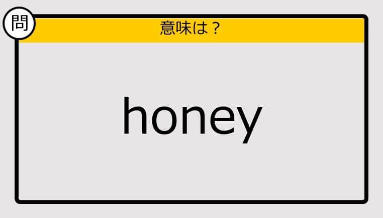 【この英単語の意味は？】honey