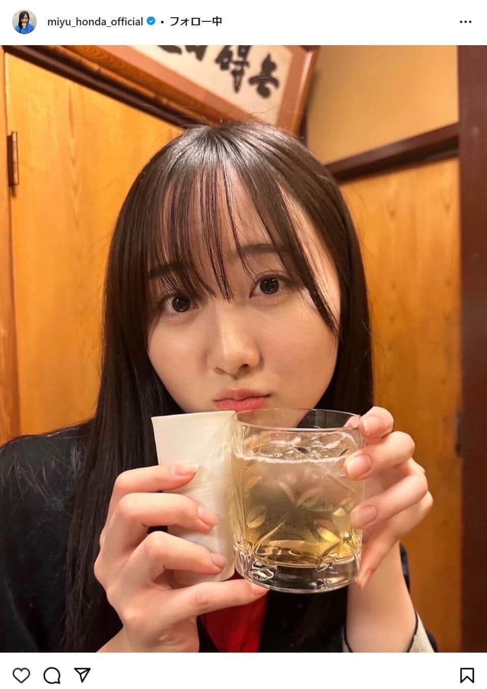 本田望結さんのインスタグラムより（miyu_honda_official）