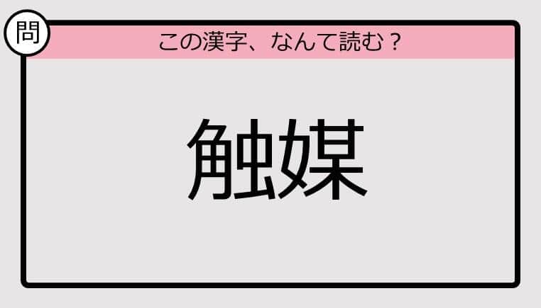 【いきなり漢字テスト】「触媒」ってなんて読む？《難読漢字クイズ》