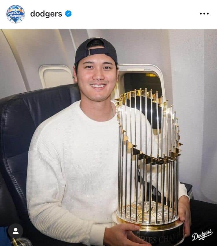 ロサンゼルス・ドジャースのインスタグラム（＠dodgers）より