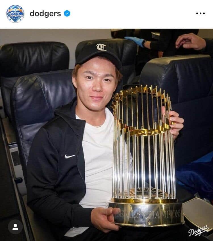 ロサンゼルス・ドジャースのインスタグラム（＠dodgers）より