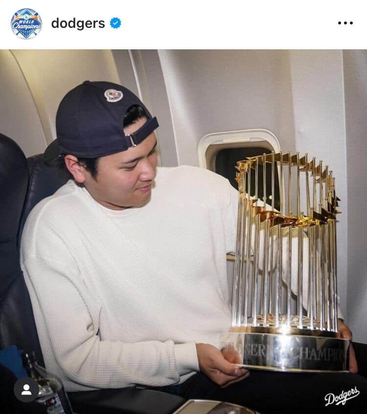 ロサンゼルス・ドジャースのインスタグラム（＠dodgers）より