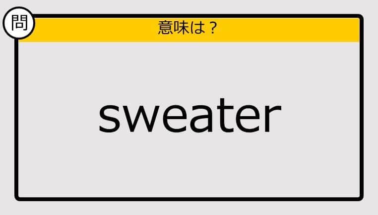 【大人の英語テスト】sweater《この単語の意味は？》