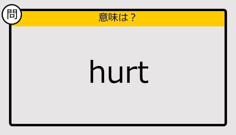 【大人の英語テスト】hurt《この単語の意味は？》