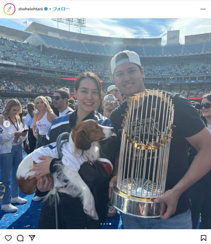 大谷翔平選手のインスタグラムより（shoheiohtani）