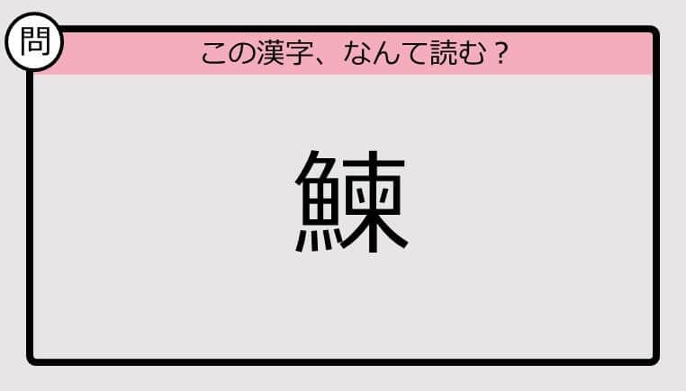 【いきなり漢字テスト】「鰊」ってなんて読む？《難読漢字クイズ》