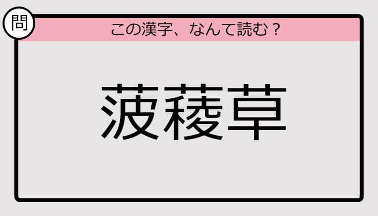 【いきなり漢字テスト】「菠薐草」ってなんて読む？《難読漢字クイズ》