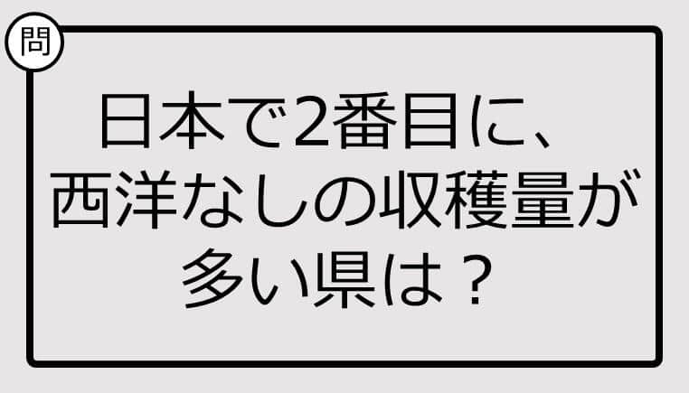 日本で2番目に、西洋なしの収穫量が多い県は？【雑学クイズ】