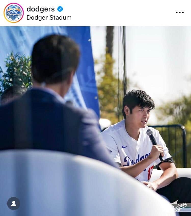 ロサンゼルス・ドジャースのインスタグラム（＠dodgers）より