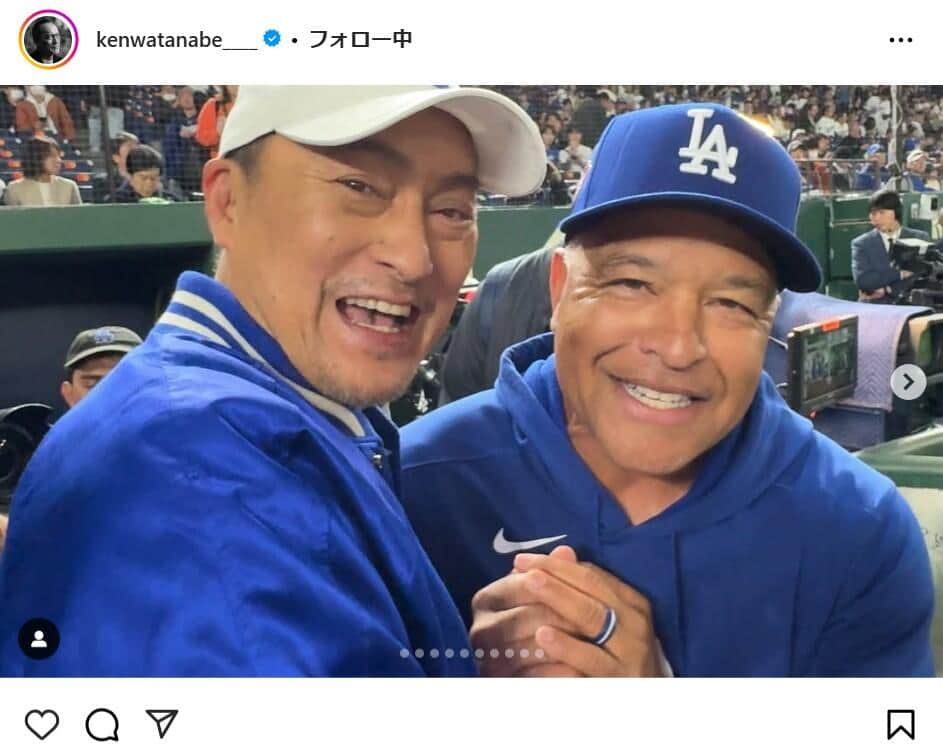 渡辺謙さんのインスタグラムより（kenwatanabe____）