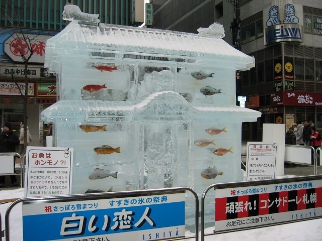 雪まつり 魚氷 も悪趣味なのか 魚の氷漬けリンク でとばっちり J Cast ニュース