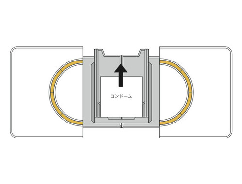 扉が自動で開いてコンドームが飛び出す仕組み