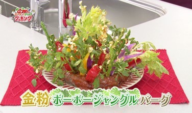 平野レミ新伝説「ハンバーグ生け花」 生野菜を次々ぶっ刺す : J ...