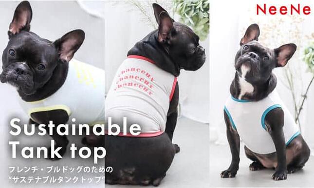 「残反」を活用したサステナブルなフレンチ・ブルドッグ犬専用服