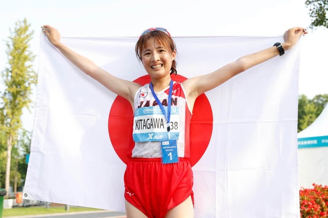 ハーフマラソンで優勝した北川星瑠選手（写真：アフロ）