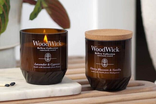 WoodWick(ウッドウィック)の、環境への配慮を意識したSDGsキャンドル「ReNew（リニュー）コレクション」