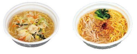 レンジ麺シリーズに「坦々麺」と「タンメン」　ローソン、糖質抑えた食物繊維入り