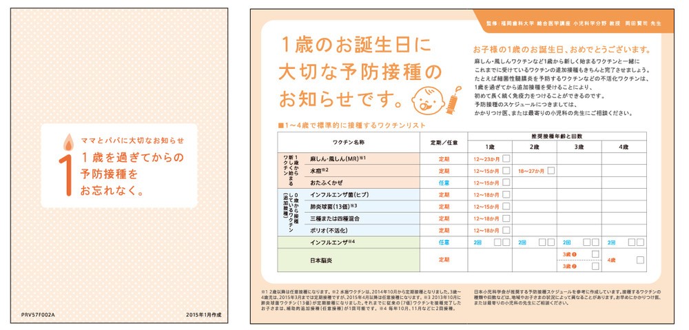 1回だけ、毎年、期間内に再度、と予防接種は複雑