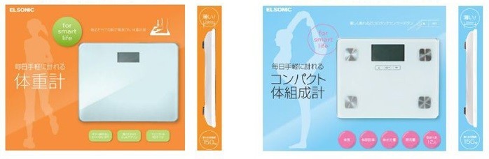 お手軽測定、コンパクトな体重計・体組成計　ノジマのPB「ELSONIC」から