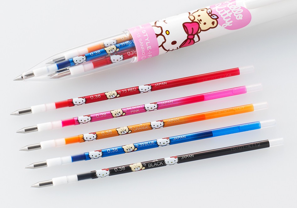 ゲルインクボールペン リフィル ハローキティ  0.38mm©1976, 2015 SANRIO CO. LTD. APPROVAL NO.S560809