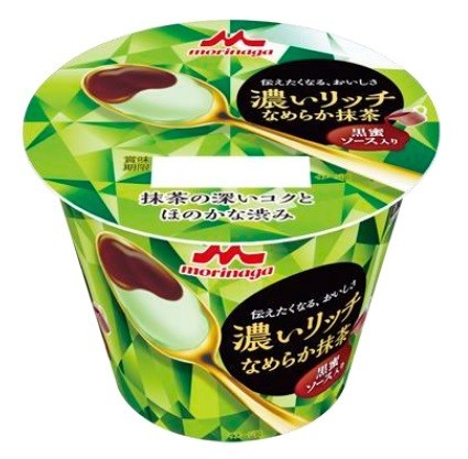 味も量も満足できるプリン　森永「濃いリッチ　なめらか抹茶」期間限定発売