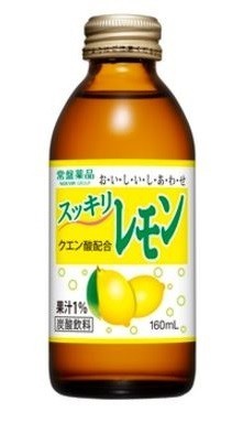 クエン酸配合、ごくごく飲める炭酸飲料　常盤薬品工業「スッキリレモン」