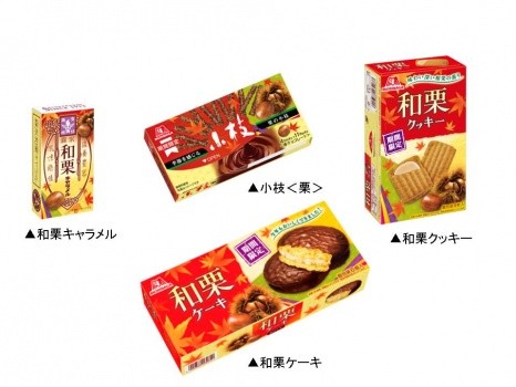 栗の味わい「和栗キャラメル」「小枝＜栗＞」など4品、森永製菓