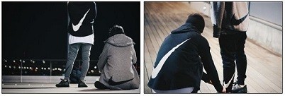 大胆なBIG　SWOOSHプリントがポイント！