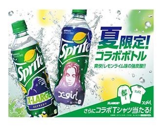 「スプライト」とファッションブランド「XLARGE」「X-girl」がコラボ！　限定デザインボトル発売