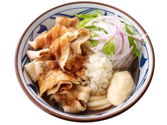 シャキシャキたまねぎ＆水菜の「こく旨豚しゃぶぶっかけ」　丸亀製麺から