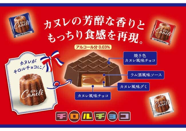 「カヌレ」のもっちり食感を再現　「チロルチョコ」の新製品