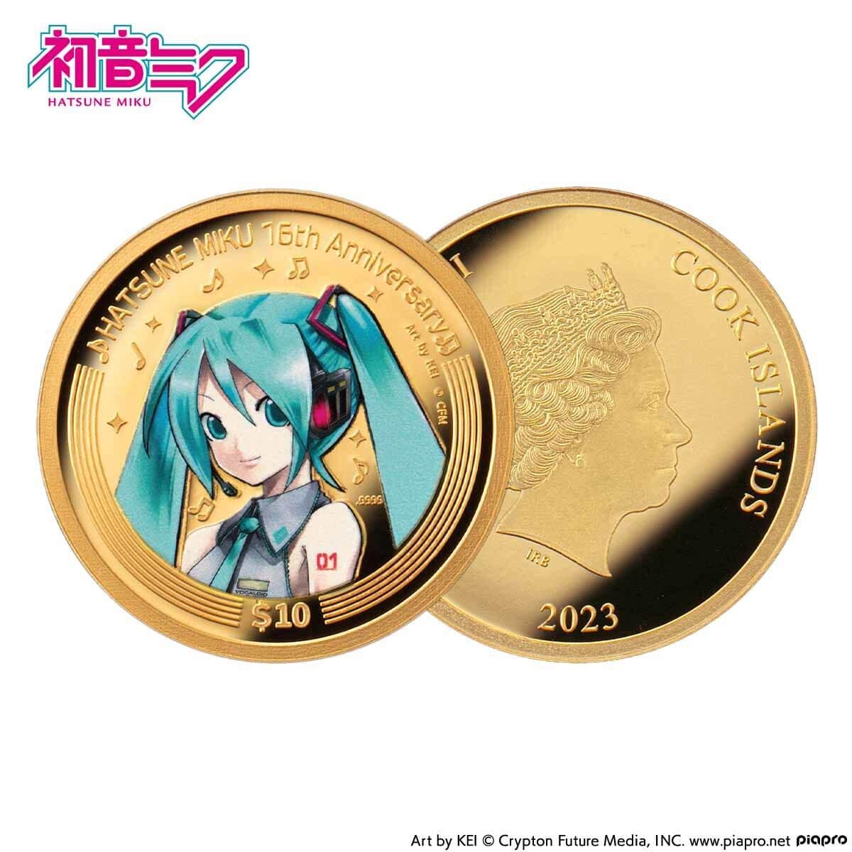 「初音ミク」16周年を記念したゴージャスな金貨＆銀貨