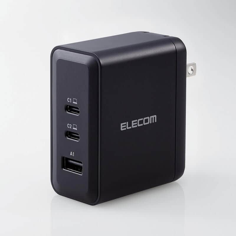 エレコム、高出力でコンパクトな「AC充電器」　スマホ、PC、タブレット3台同時充電
