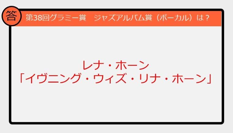 【グラミー賞クイズ】96年のジャズアルバム賞（ボーカル）の受賞作は？