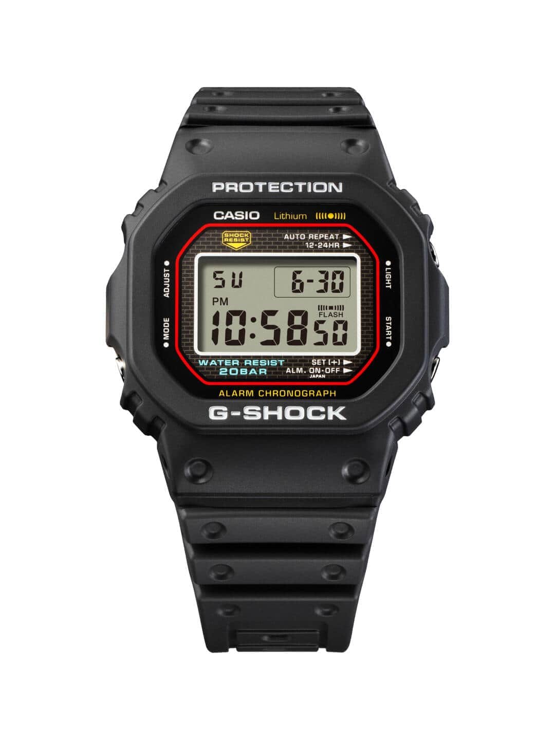 「G-SHOCK」初代モデルを復刻「DW-5000R」　高輝度LEDバックライトの搭載